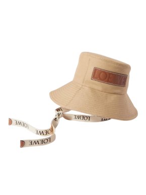 Loewe and Paula's Ibiza Leather-trimmed Cotton-canvas Bucket Hat - Size 57