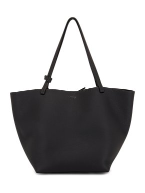 The Row Black Leather Park Tote Three