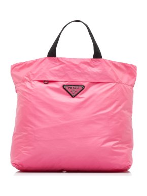 Prada Pink Nylon Tote Bag