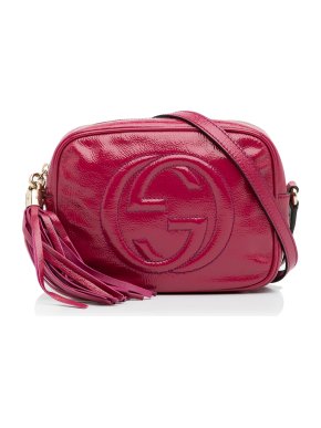 Gucci Pink Aged Patent Leather Soho Disco Bag