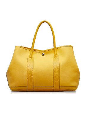 Hermes Yellow Canvas Garden Party PM