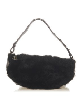 Chanel CC Rabbit Fur Shoulder Bag