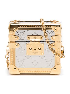 Louis Vuitton Mini Metallic Trunk Box with Chain