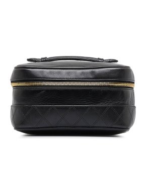 Chanel Black Leather CC Vanity Bag