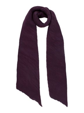 Loro Piana Burgundy Ribbed Cashmere & Silk Scarf