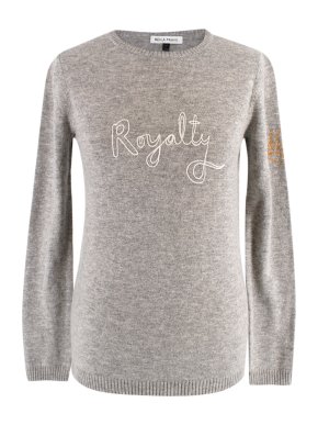 Bella Freud Wool & Cashmere Embroidered Royalty Jumper