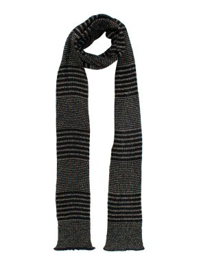 Missoni Black Lurex Striped Scarf 310x10cm