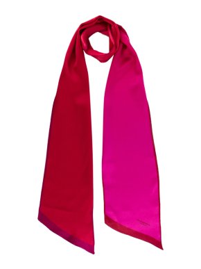 Burberry Pink & Red Silk Scarf
