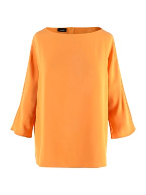 Akris Orange Silk Crepe Top