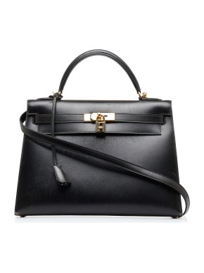 Hermes Vintage Box Calf Kelly Sellier 32 GHW