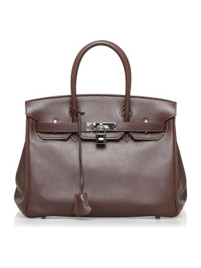 Hermes Birkin 30 Retourne in Chocolate Brown Swift Leather with Palladium Hardware