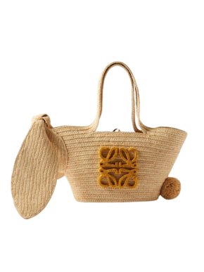 Loewe Small Raffia Bunny Basket Bag