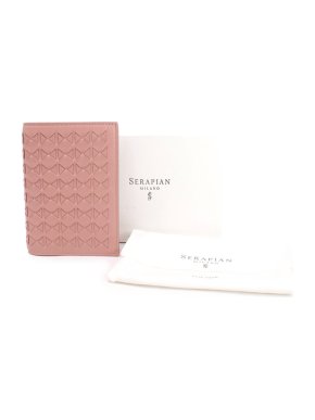 Serapian for Van Cleef & Arpels Blush Mosaico Leather Passport Wallet
