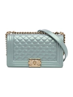 Chanel Medium Iridescent Patent Boy Bag