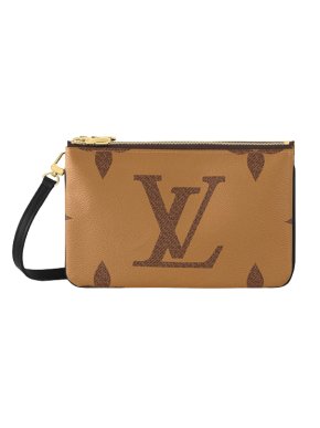 Louis Vuitton Monogram Giant Reverse Double Zip Pochette