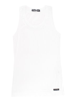 Dolce & Gabbana Embellished Cotton Tank Top