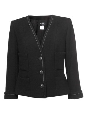 Chanel Coco Brasserie Black Tweed Jacket