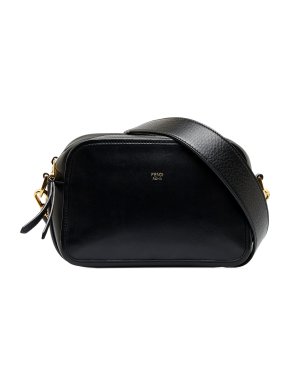 Black Leather F is Fendi Camera Bag