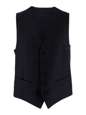 Giorgio Armani Black Virgin Wool & Cashmere Waistcoat