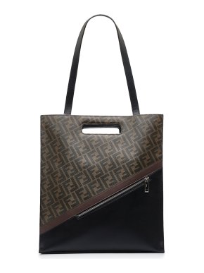 Fendi Zucca 1974 Diagonal Shopping Tote