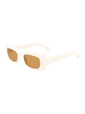 Lanvin White Rectangular Sunglasses