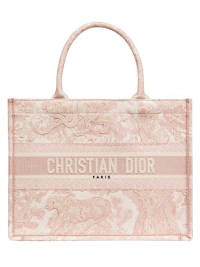 Dior Pale Pink Medium Toile de Jouy Book Tote