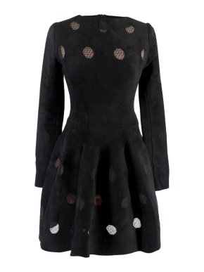 Alaia Alaïa Stretch Velvet Jalousie Dress