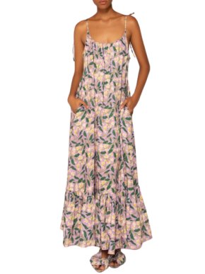 Agua By Agua Bendita Bossa Dos Gardenias Lila Maxi Dress
