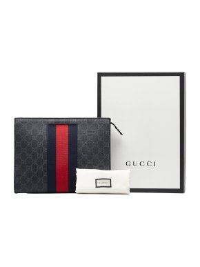 Gucci GG Supreme Web Pouch