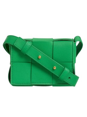 Bottega Veneta Parakeet Maxi Intrecciato Candy Cassette Bag