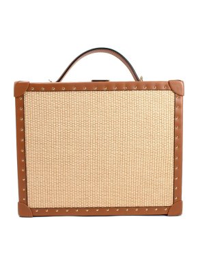 Aerin x Tanner Krolle beige briefcase bag