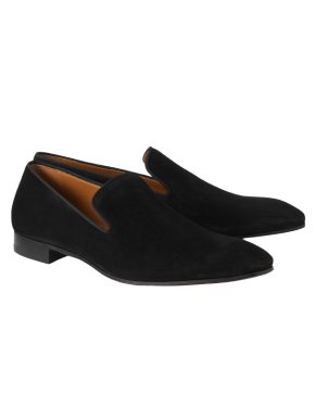 Christian Louboutin Dandelion Flat Veau Velours Black Loafers