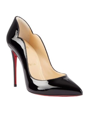 Christian Louboutin Hot Chick 100 patent black pumps