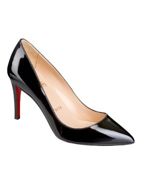 Christian Louboutin Pigalle 85 Patent Calf black leather pumps
