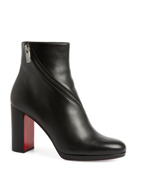 Christian Louboutin Birgitta 100 Black Leather Heeled Boots