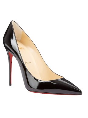 Christian Louboutin Kate 100 Black Patent Pumps