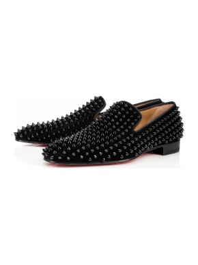 Christian Louboutin Dandelion Spikes black loafers