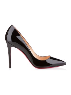 Christian Louboutin Pigalle 100 Patent Black Pumps