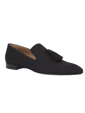Christian Louboutin Officialito flat laine canvas gg black Loafers