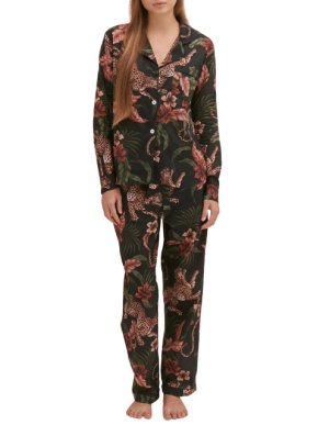 Desmond & Dempsey Soleia Leopard Print Pyjamas