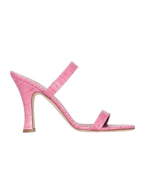 Paris Texas Pink 95 Mock Croc Leather Sandals