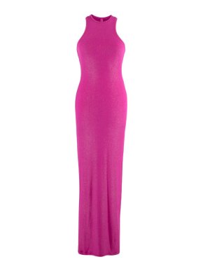 Skims Fuchsia Ribbed Lounge Dress