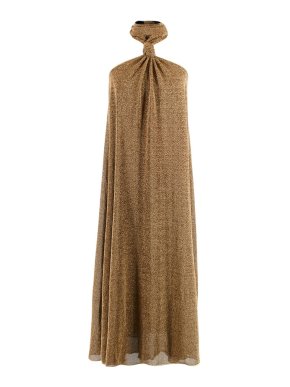 Oseree lumiere gold knotted dress