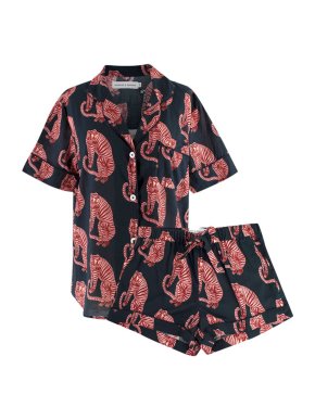 Desmond & Dempsey Sansindo Tiger Short Pyjama Set