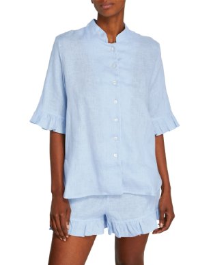 Sleeper Baby Blue Linen Lounge Suit