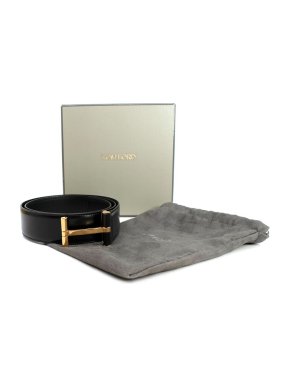 Tom Ford Leather T Buckle Belt - Size 85