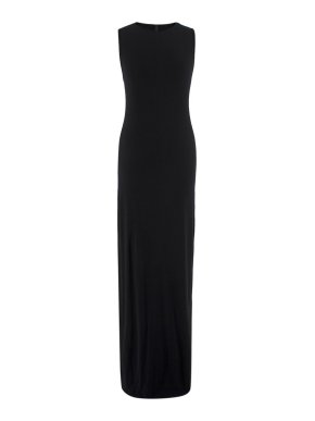 Skims soft lounge ribbed onyx maxi dress