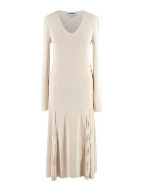 Partow Cream Knit Maddox  Dress