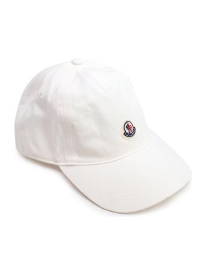 Moncler White Baseball Cap