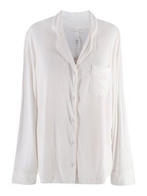 Skims Soft Lounge Marble Ribbed Pyjama Shirt